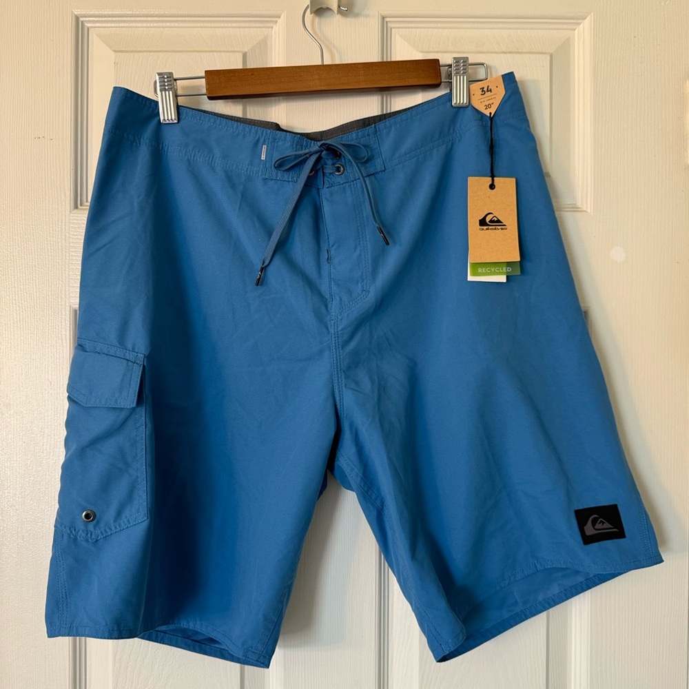Quicksilver Wave Stretch Swim Board Shorts in blue